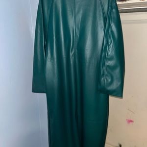 Long green trenchcoat by NAKD